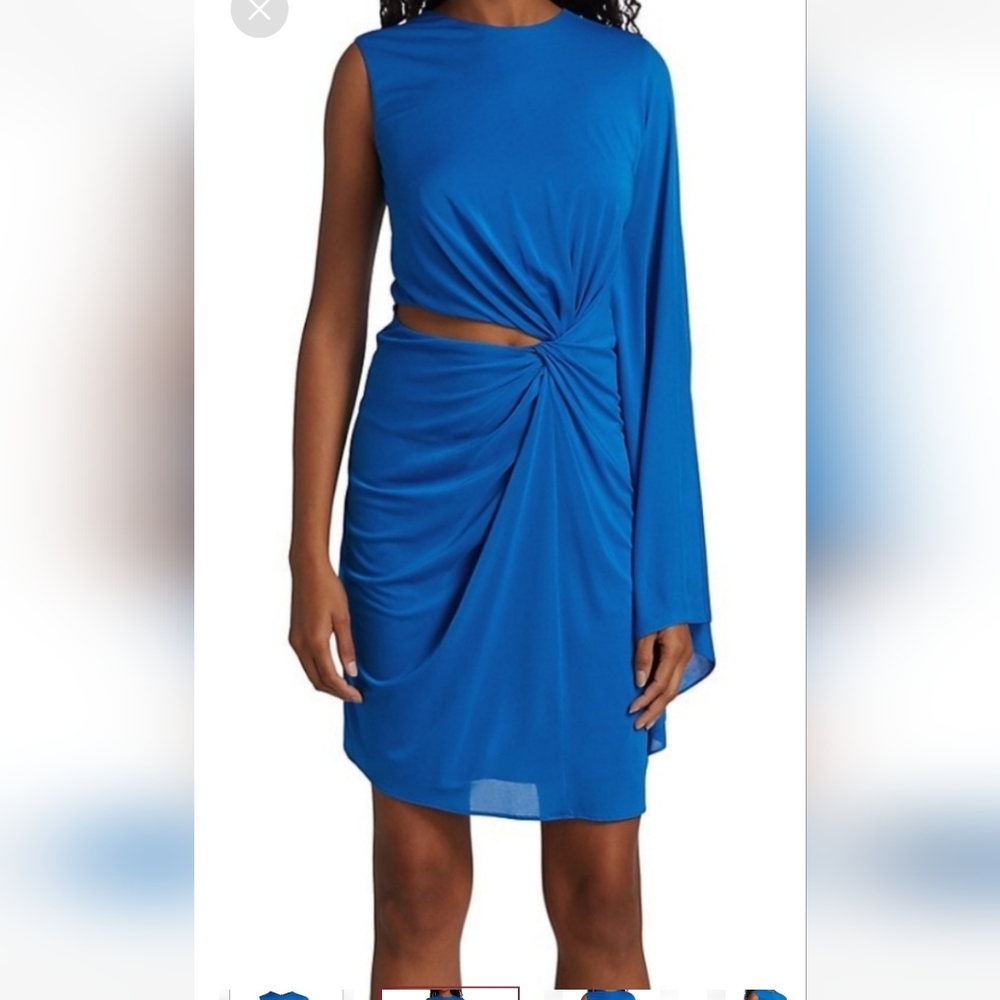 Halston Daniela Jersey Twisted Mini Dress